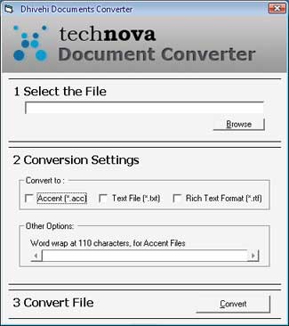 Dhivehi Document Converter 1.0 beta